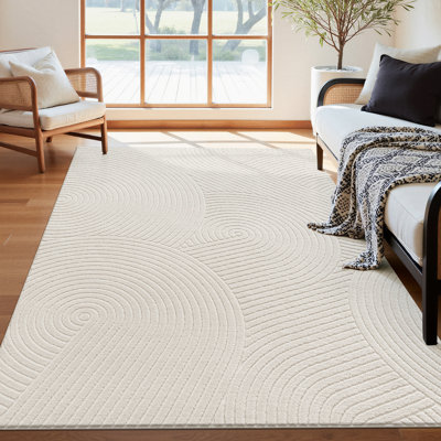 Tapis intérieur neutre à rayures neutres