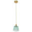 1-Light Blue Glass Iron Dimmable Pendant Lamp