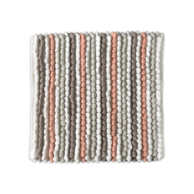 Kupar Chunky Bobble Square Bath Mat, Blush