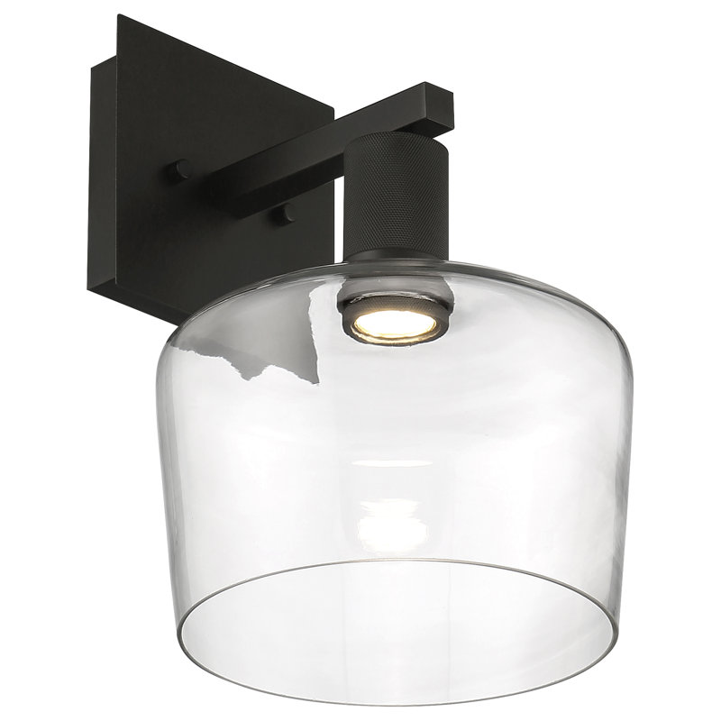 Southglenn Steel Armed Sconce, Matte Black