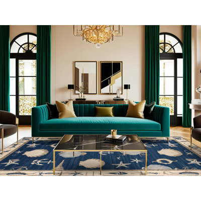 Washable Beach Themes Nautical Area Rug
