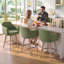 Tabourets de bar pivotants en chenille avec accoudoirs-2048631171