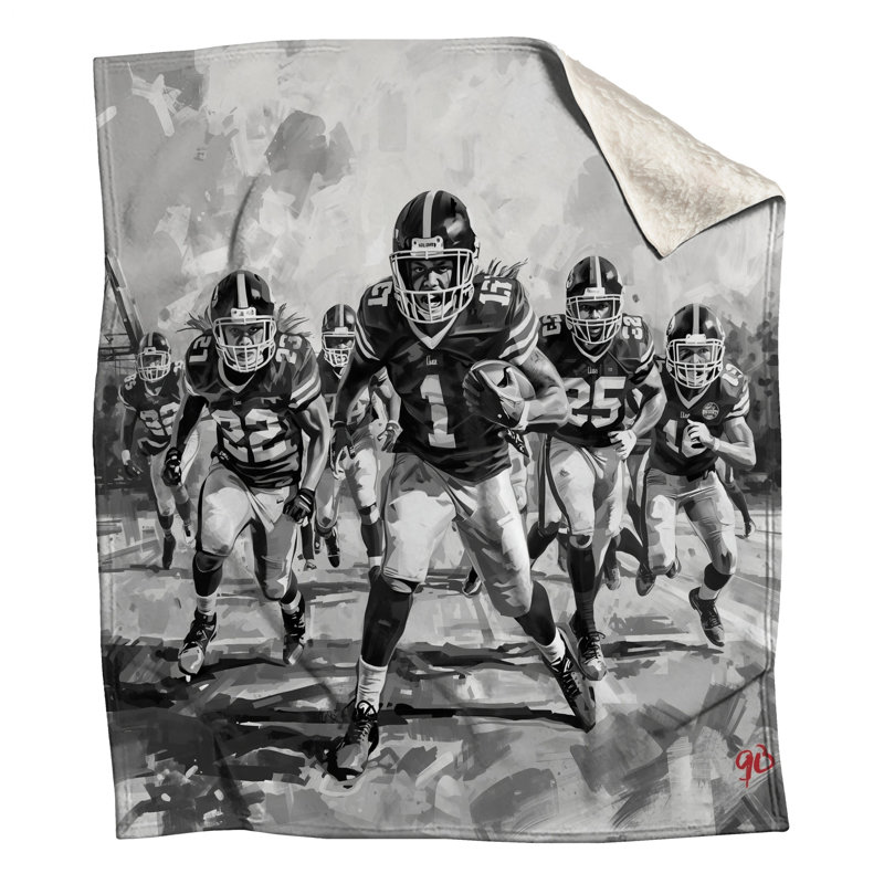 Couvertures de footballeurs, 60in W x 80in H