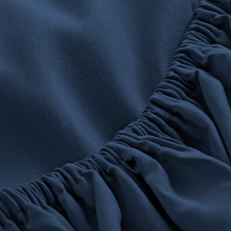 Drap-housse en microfibre de qualité supérieure ultra doux, Drap-housse pour lit double, Bleu foncé