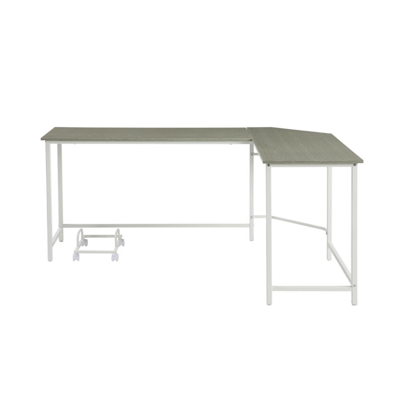 Bureau d'ordinateur en L rectangulaire