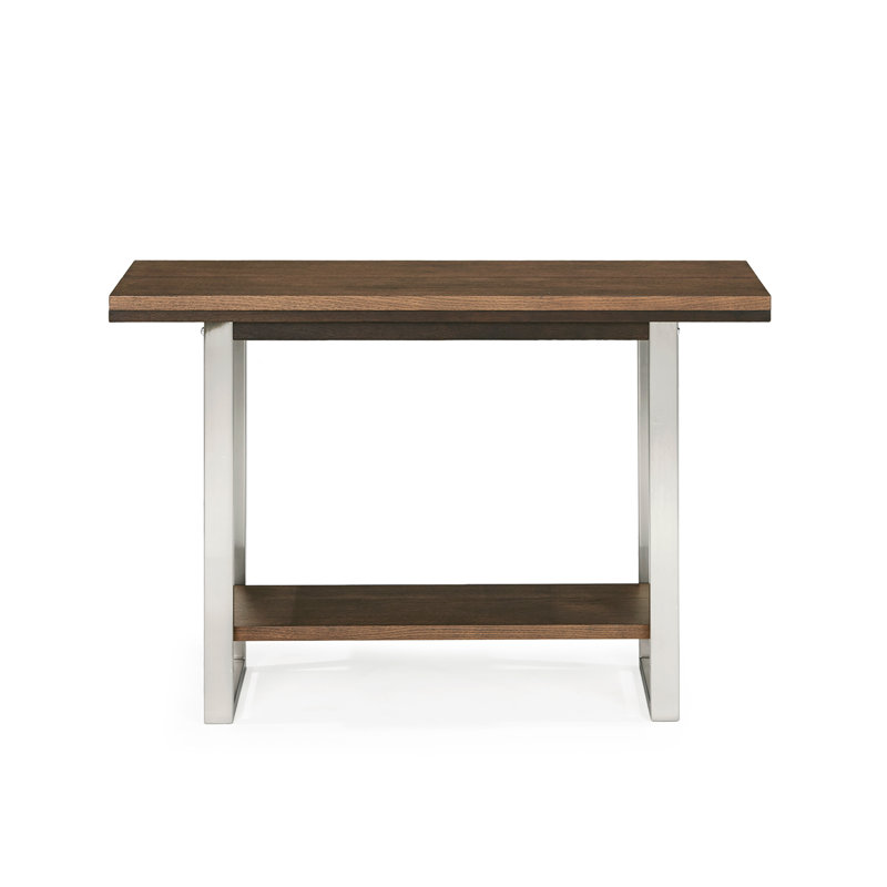 Bettye 112cm Console Table, Dark Wood, Silver