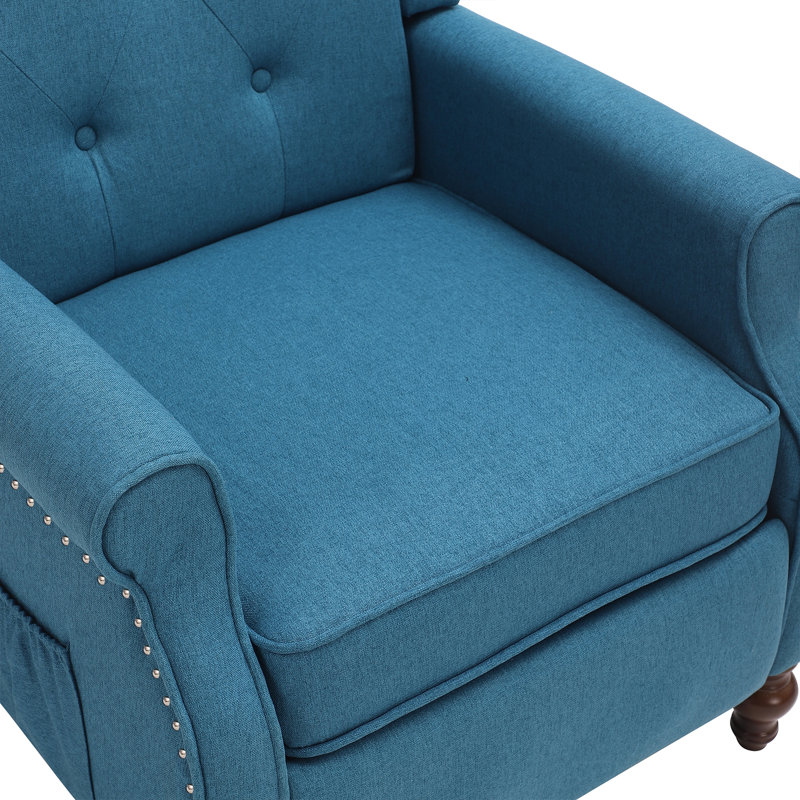 Fauteuil inclinable Selmner, Tissu bleu