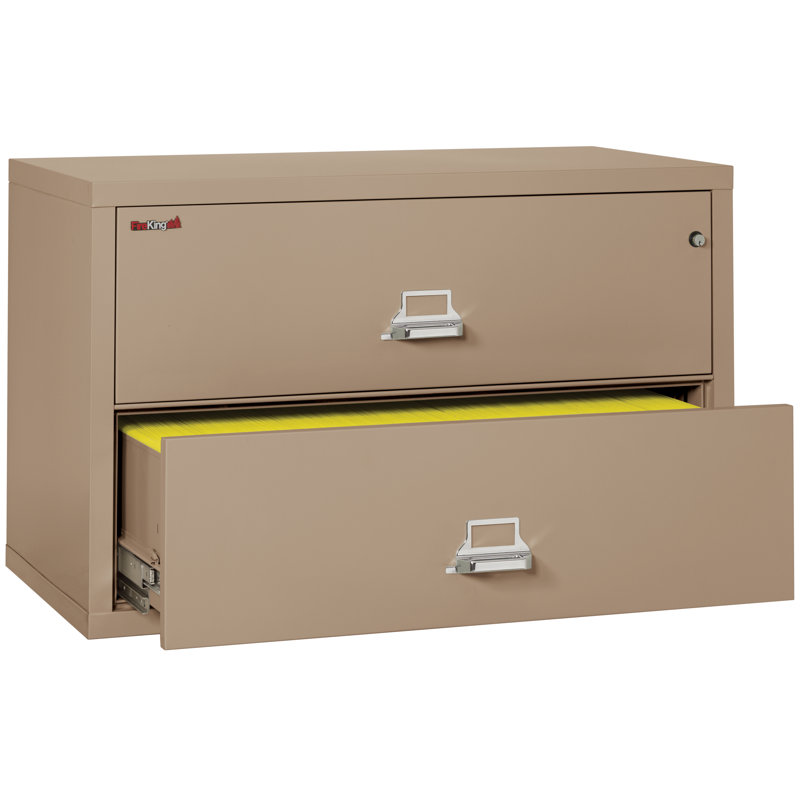 Fireproof 2 - Drawer File Cabinet, Taupe, Key Lock
