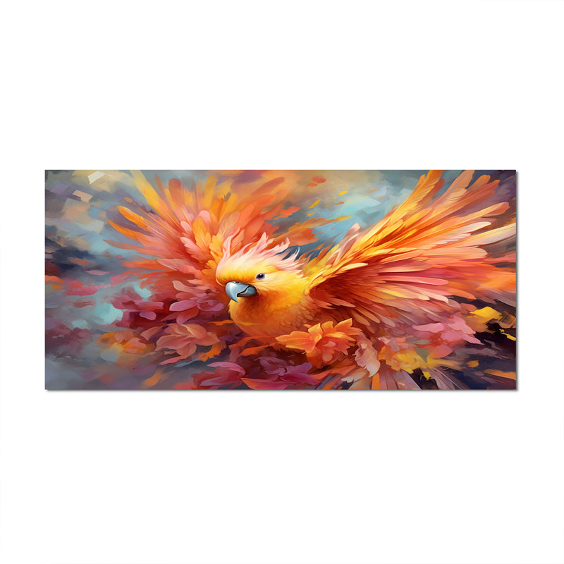 «Tropical Parrot I», art mural sur toile, H 30 po x l 40 po, Toile tendue