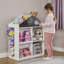 Kids White Blackboard Bookcase and Storage Cabinet