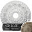 Endurathane Vaduz Ceiling Medallion, 23 1/2"OD x 3 1/2"ID x 2 1/8"P (Fits Canopies up to 3 1/2"), Hand-Painted Gobi Desert Crackle Finish-28579004