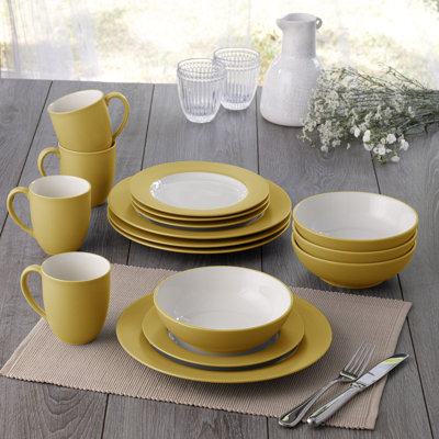 Noritake Colorwave 16-Piece Rim Dinnerware Set, Service for 4