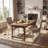 2-Pack Fabric Tufted Dining Chairs with Wooden Legs Upholstered Side Chairs for Kitchen-117443528