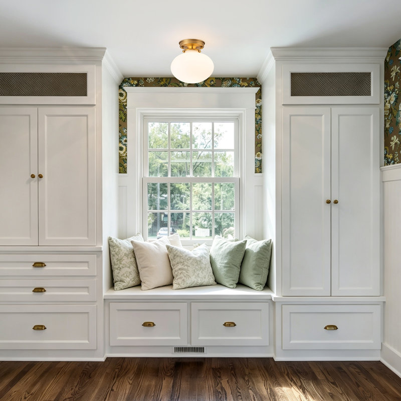 1-light Oval Glass Semi Flush Mount