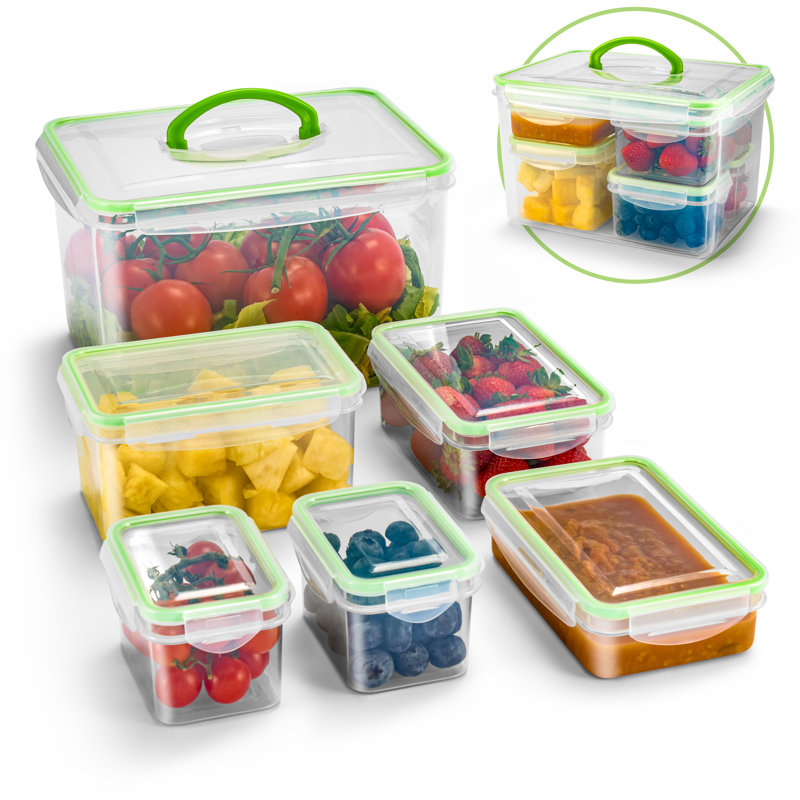  Airtight Containers With Snap-on Lids 12 Pack