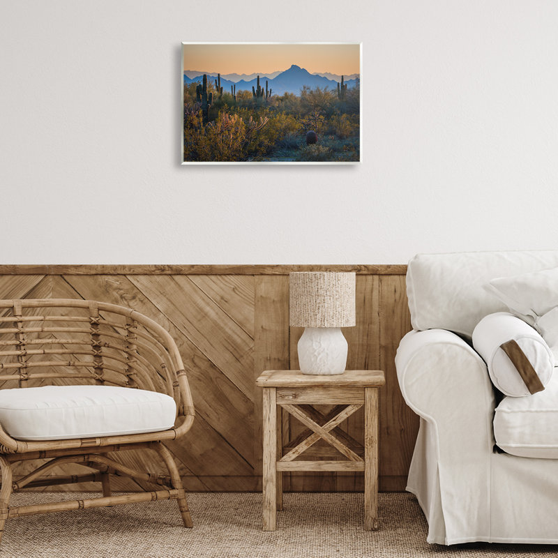 Art mural contrastant scène de paysage désertique par Marty Hulsebos, H 13 po x l 19 po
