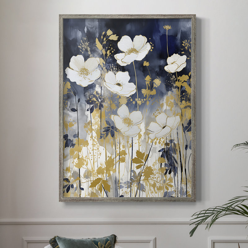 Reproduction encadrée FLORAL Series CCDCLXXVI - bois massif, H 30 po x l 24 po