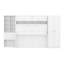 Lit double escamotable avec garde-robe de rangement, tiroir, tablettes ouvertes, armoire murale pliante en bois pour adulte