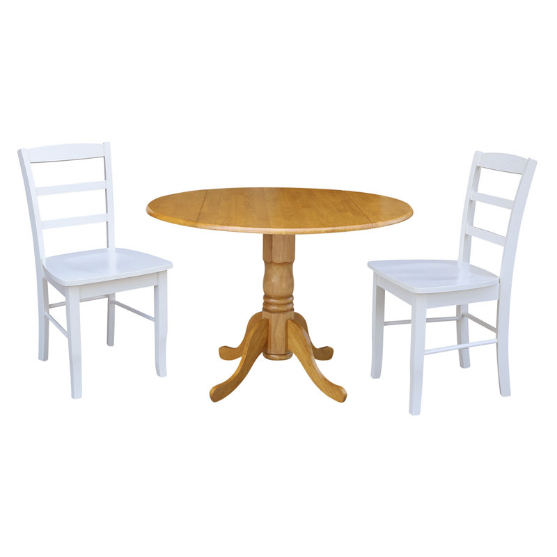 Ghanem Drop Leaf Solid Wood Dining Set
