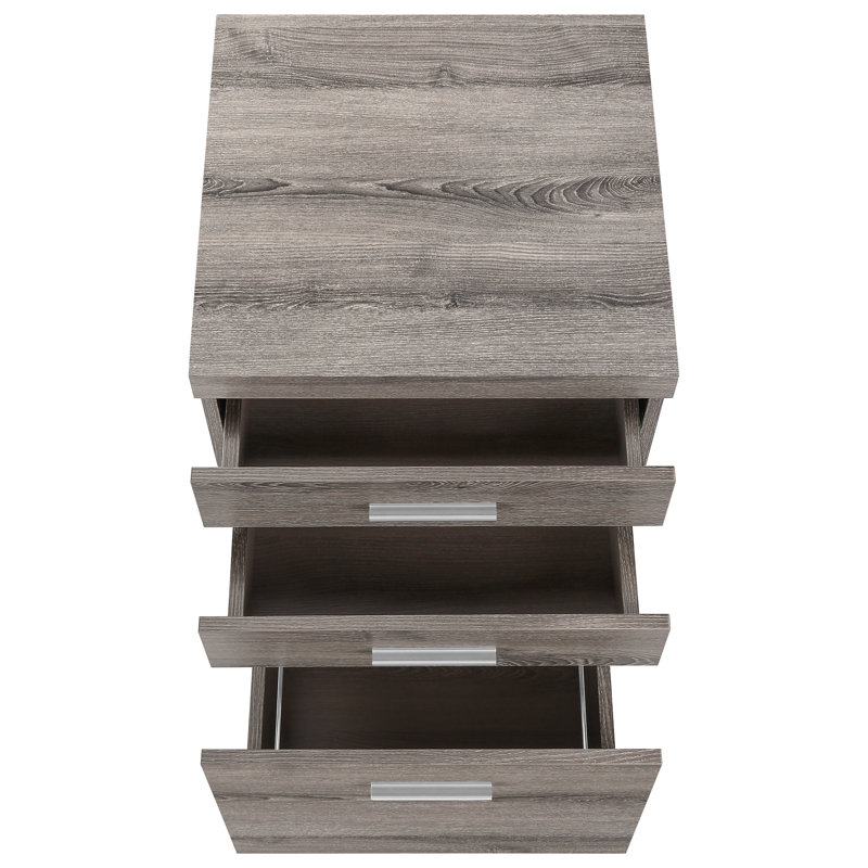 Office File Cabinet With Rolling Mobility, Storage, Taupe, Storage 3 Cabinet, Mobile, Contemporary Desk