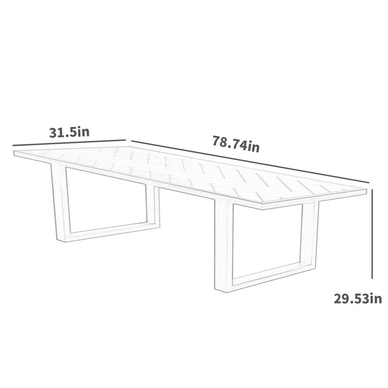 Table de salle à manger Bihter, L 31,5 po x L 78,74 po