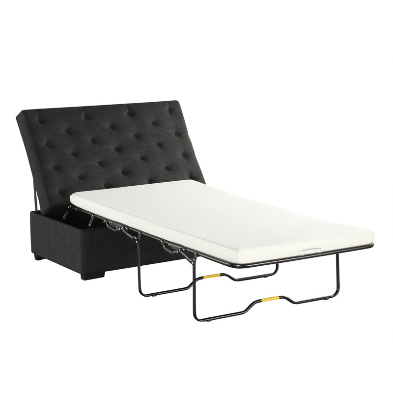Canapé-lit pliant, repose-pieds de 49,6 po avec canapé-lit pliant, canapé-lit convertible avec matelas à mémoire de forme et conception capitonnée pour le salon