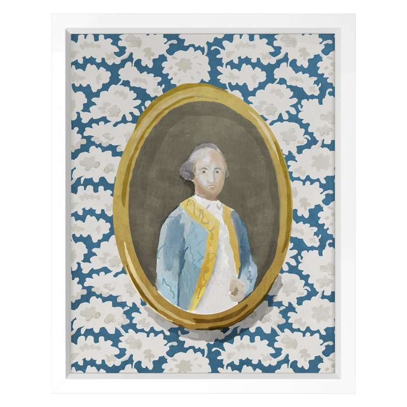 Gentleman 1 Print by Dana Gibson, White Framed, 20" H x 16" W x 1.25" D