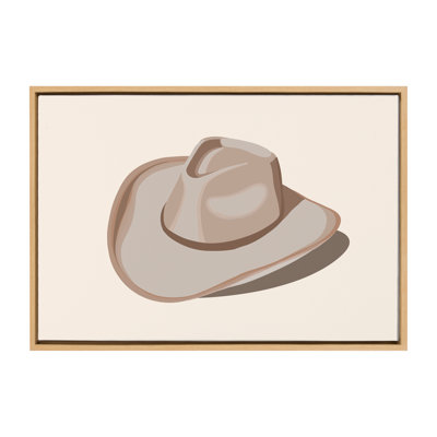 «Cowgirl Hat Landscape» par Honey Island Studio, reproduction d'art sur toile encadrée