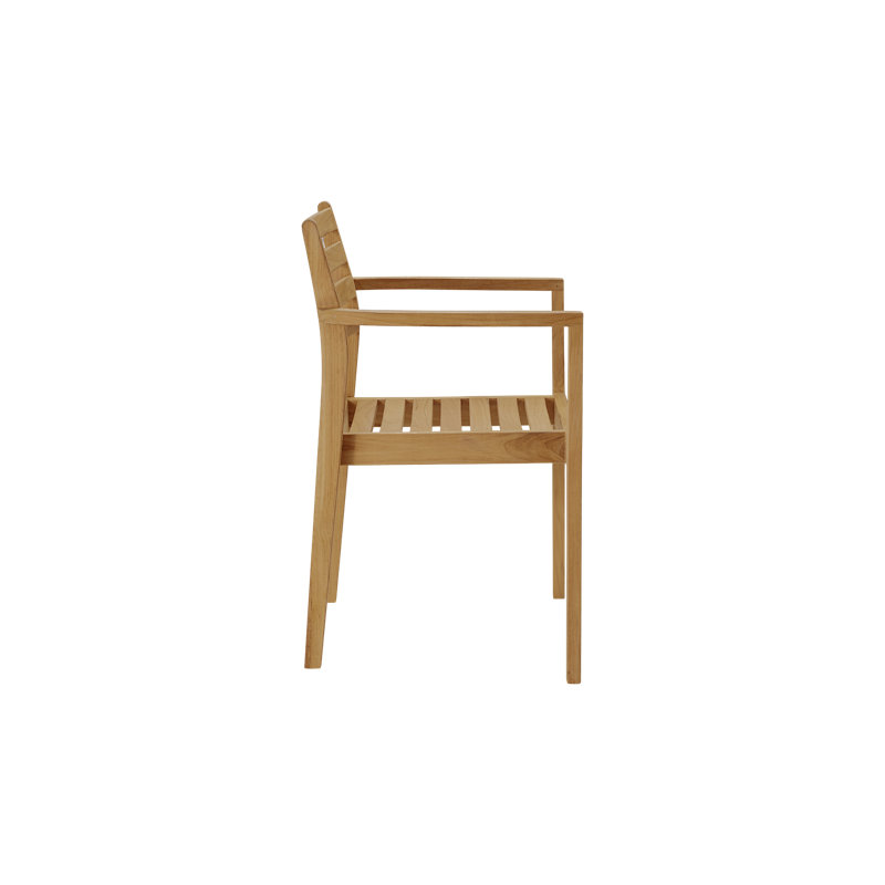 Kolding Teak Outdoor Dining Stacking Armchair Set Of 4