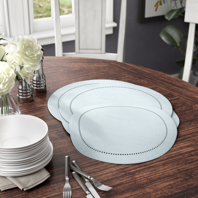 Napperon Cutwork, Bleu sarcelle