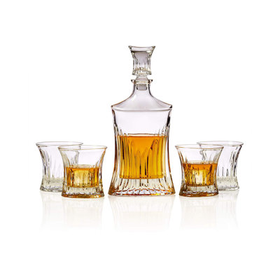 Kenyatta Glass 5 - Piece Beverage Dispenser Set Set