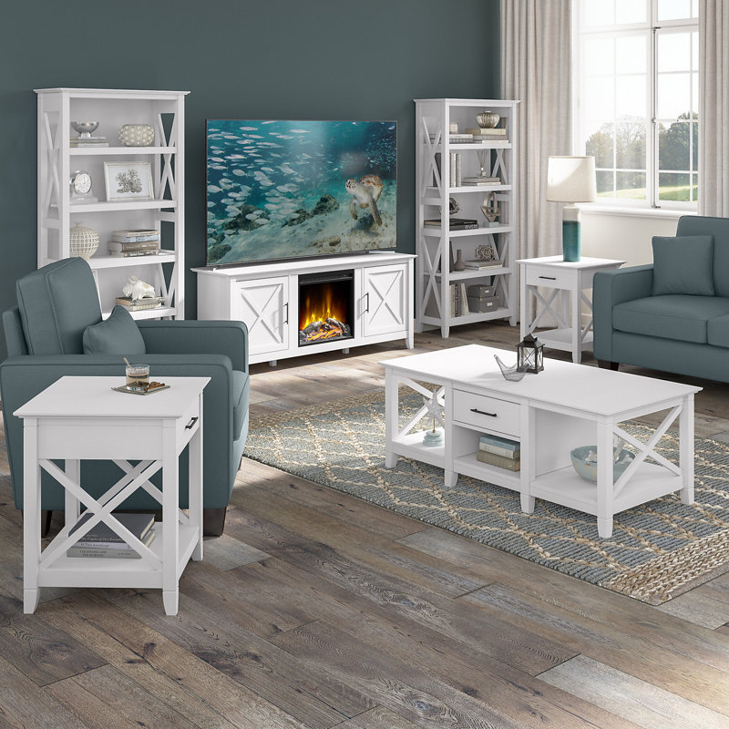 Ensemble de tables basses 4 pièces Veda, Chêne blanc pur