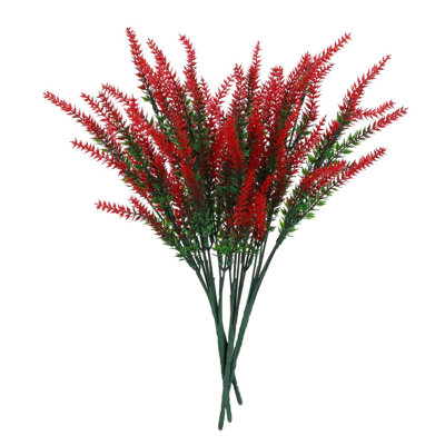 4 bouquets de fleurs de lavande artificielles