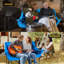 Chaise de camping double surdimensionnée chauffée, pliable, réglable en température, sac de transport-212932932