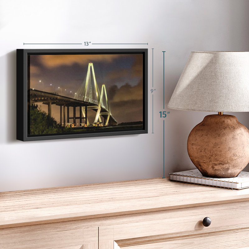 «The Amazing Ravenel Bridge In Charleston», reproduction sur toile, H 9 po x l 13 po