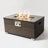 Outdoor Rectangle Fire Pit Table With Propane Tank Cover
