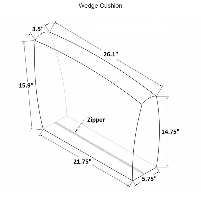 Wedge Cushion - Canvas Charcoal, Gray
