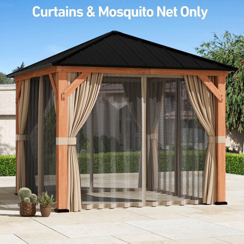 Ensemble de moustiquaire d'extérieur 10 pi x 10 pi Modern Shades Universal