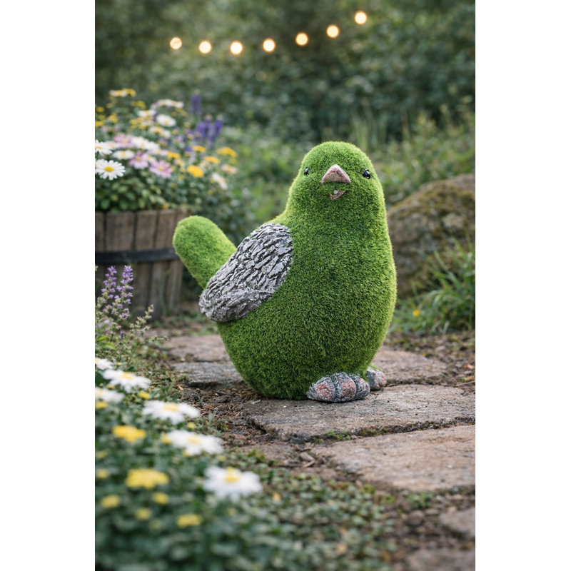 Green Turf Bird Sculpture