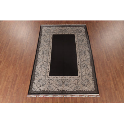 Black Traditional Area Rug 6x10