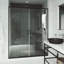 VIGO Paloma - Porte de douche coulissante double semi-sans cadre l 56 po x l 74 po x H 74 po noir mat-124638802