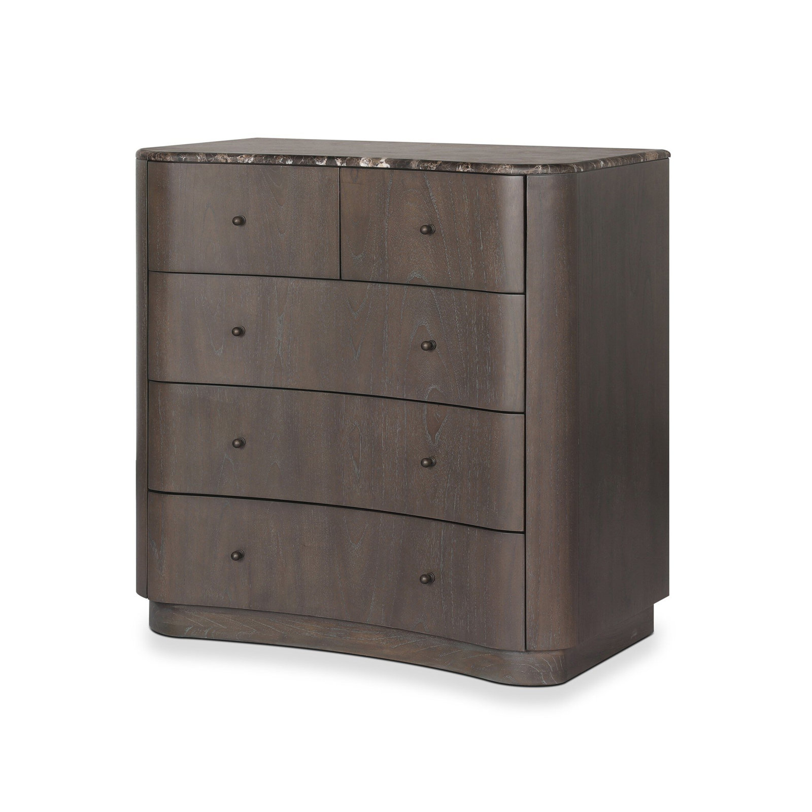 39" Aluminum Dresser, Espresso Mindi Veneer