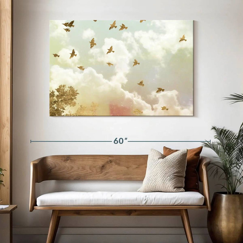 Brampt Golden Flight I, 32" H x 48" W