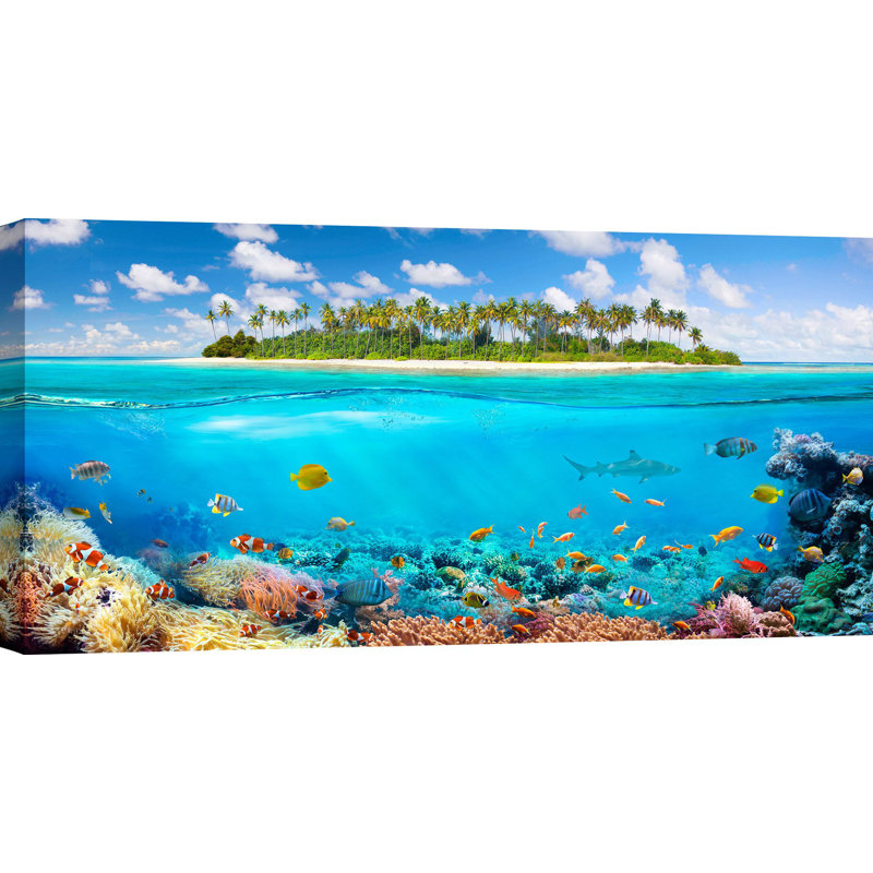 The Coral Reef - Wrapped Canvas Print, 35cm H x 70cm W x 4cm D