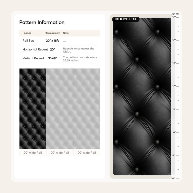 Tufted Wallpaper Leather Geometric Wall Mural