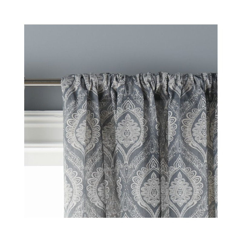 Rainsville Semi Sheer Curtain Single Panel, Gray