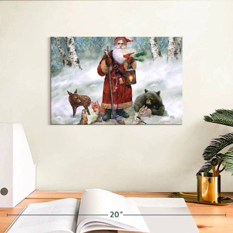 Père Noël Lelend Woodland, H 8 po x l 12 po
