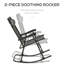 Ensemble de chaises berçantes d'extérieur 2 pièces Outsunny, ensemble de chaise berçante pliable pour patio-763475266