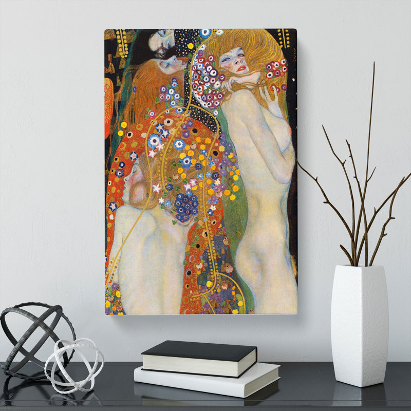 Water Serpants II by Gustav Klimt - Wrapped Canvas, 60cm H x 40cm W x 3cm D