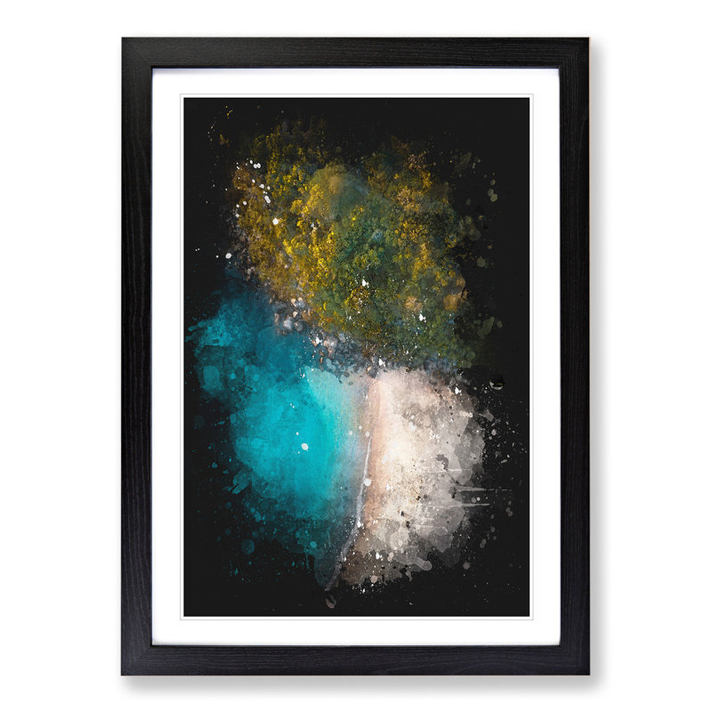 Forest Beach - Picture Frame Graphic Art, 48cm H x 36cm W x 2cm D, Black